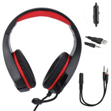 Ergonomic Fit Gaming Headset Surround Sound Experience Braided Cable Noise Cancelling LED Light Comfort Design Clear Voice Chat Noise Isolating for