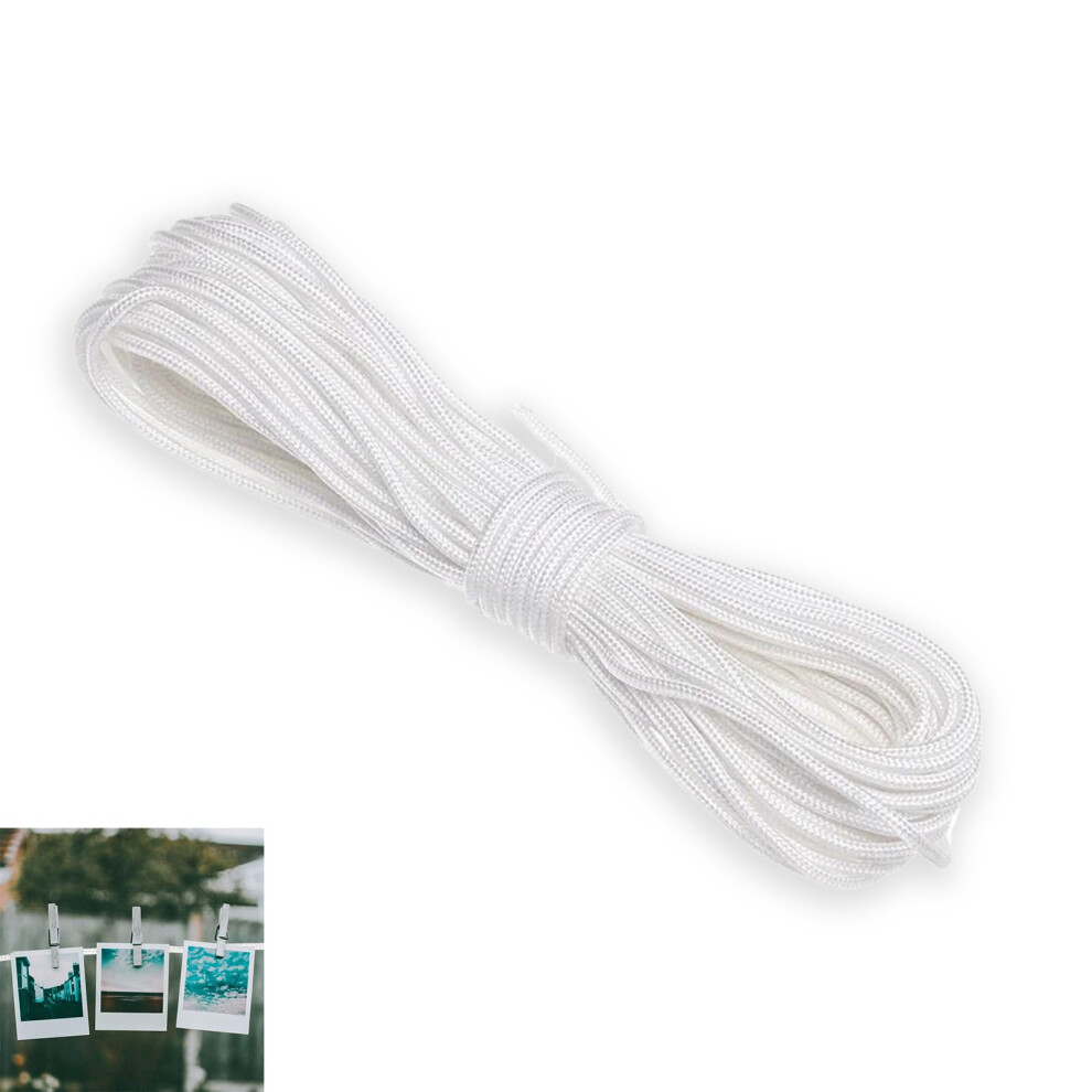 20 Metres 2.5Mm Nylon Picture Hanging Cord White, Heavy Duty Nylon Cord For Pictures Frame String, 30Kg Capacity, Perfect For Mirrors, Paintings 5051226572722