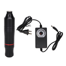Caneta profissional rotativa para tatuagem com pedal, modos de operação, interface DC, ímãs e pegas, corpo leve em liga metálica para trabalhos