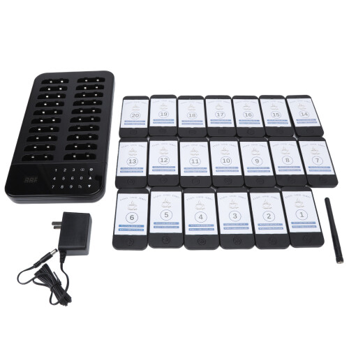 Buzzer Wireless Calling System For Restaurants, Touch Keyboard Vibration Flashing Digital Control Display Prompt Modes Long Range Superior Watching