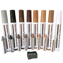 Furniture Wood Repair Markers Touch Up Kit - 17PC Set With Wax Sticks for Stains, Scratches, Floors, Tables, Bedposts