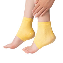 Moisturizing Heel Socks with Gel Cushion for Dry Cracked Feet Foot Care Spa OpenToe 8pcs
