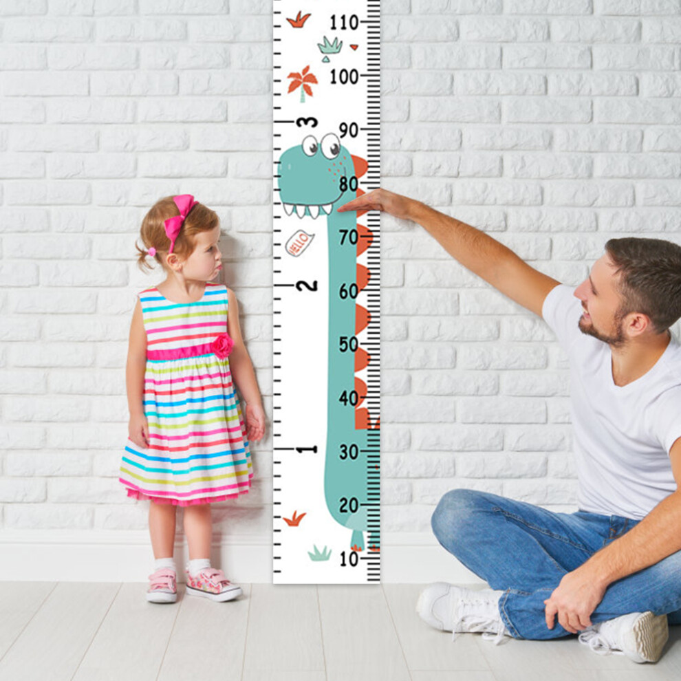 Baby Growth Wall Ruler Decals Canvas Wood 20x200cm Multicolor