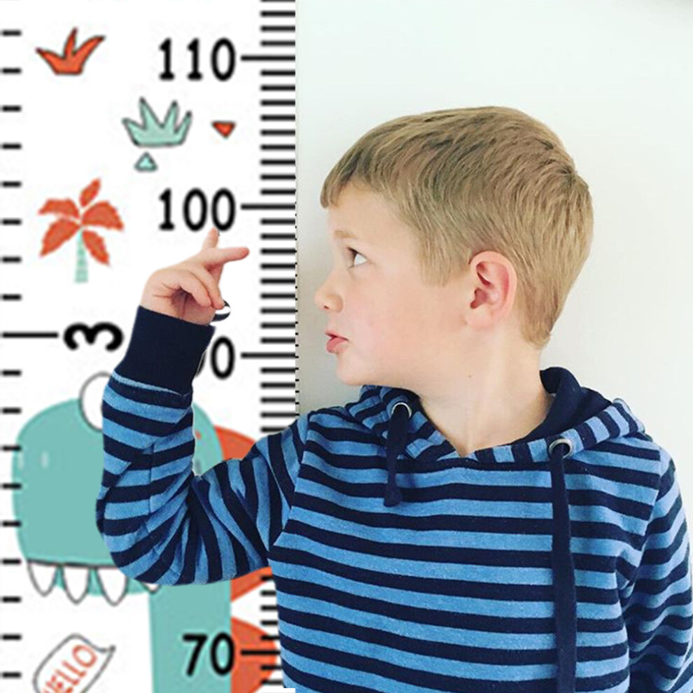Baby Growth Wall Ruler Stickers Decals Canvas & Wood, 20*200cm Multicolor