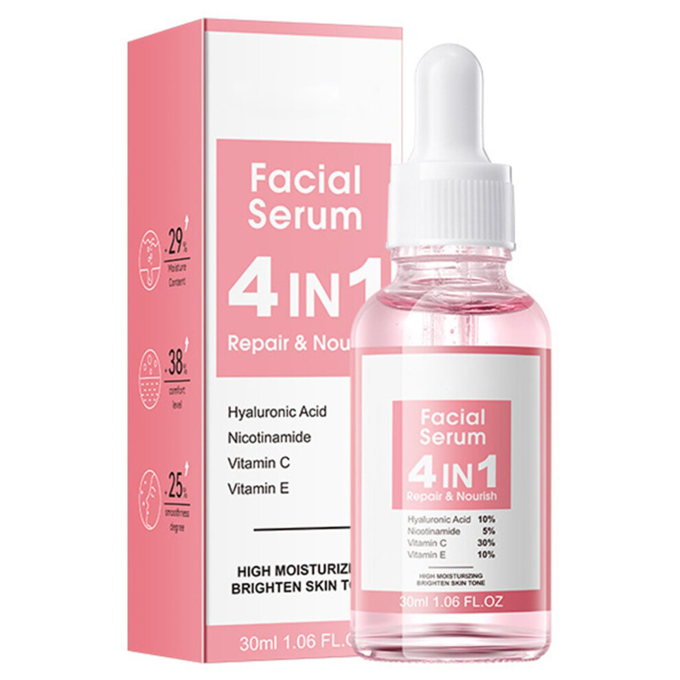 Pink Facial Essence Serum 30Ml For Women Hydrating Brightening Lightweight Nourishing Skin Care