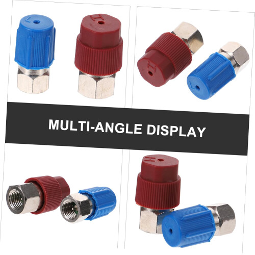 2pcs AC Quick Coupler Adapter Kit for Car Air Conditioning Hose Fitting,  Pressure Safe 1