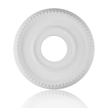 12 Inch White Ceiling Medallion for Light Fixtures and Ceiling Fans, Elegant Classic Design