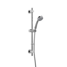 Croydex Presion Chrome Shower Riser Rail Kit - 68cm Riser Rail, Pressure Boosting Shower Head, 1.5m Stainless Steel Hose and Adjustable Handset Holde