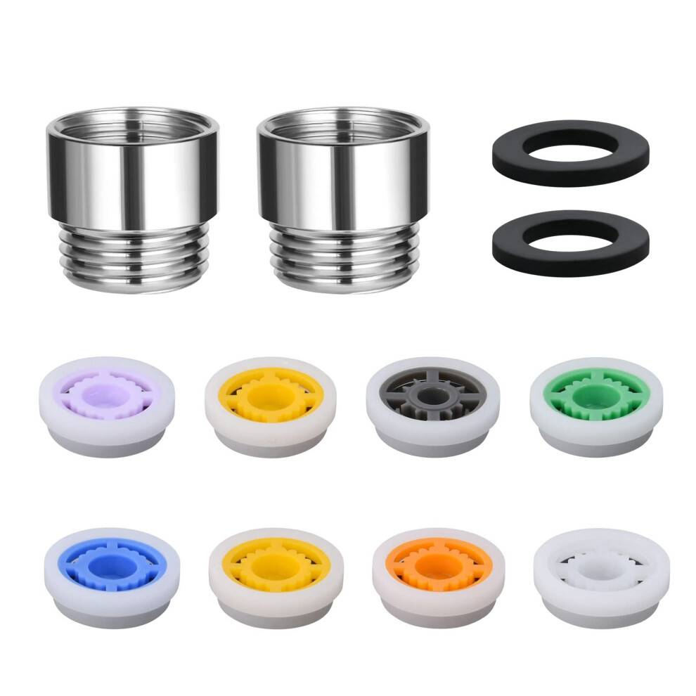 Flintronic Shower Flow Reducer Limiter Set, Shower Flow Restrictor,Water Saver Tap Filter, 2Pcs Water Saving Shower Head & 8 Different Flows(4-15L/Mi 5005923505590