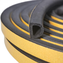 Weather Stripping Tape, Doors Windows Draught Excluder Self-Adhesive Anti-Collision Rubber D Type Foam Sealing Tape, Rubber Sound Insulation for Door