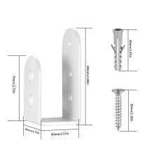 2 Pcs Door Barricade Clamps U Brackets U Shaped Bar Security Locks for