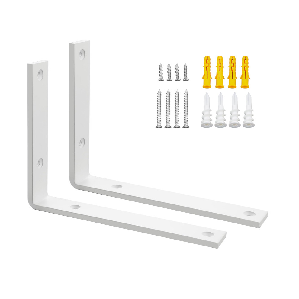 New Sayayo Shelf Brackets Heavy Duty 5Mm Thick, White