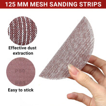 Sruhrak 125mm Mesh Sanding Discs 50 PCS Net Sandpaper 150 Grit Hook an