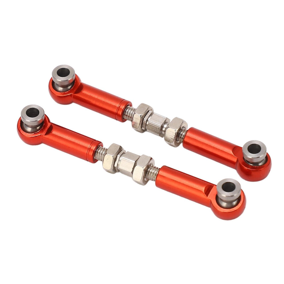 2Pcs Rc Steering Link Rod Aluminum Alloy Linkage Upgrade For Mjx 1/14 Rc Car Durable Set Red 9113335741331