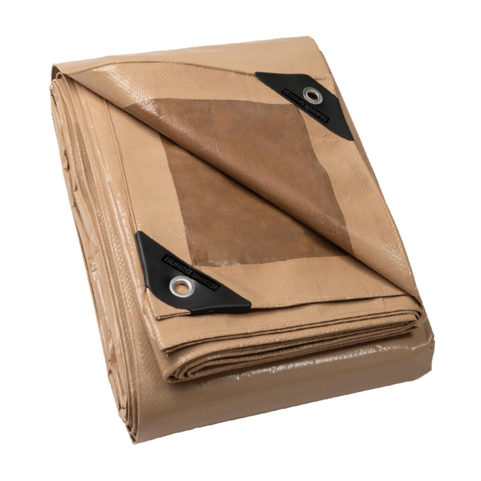 Guard Shield Beige Tarpaulin 2M X 3M Waterproof Tarp With Eyelets Uv Resistant Multi-Purpose For Outdoor 120G/Mâ² 7452990042806