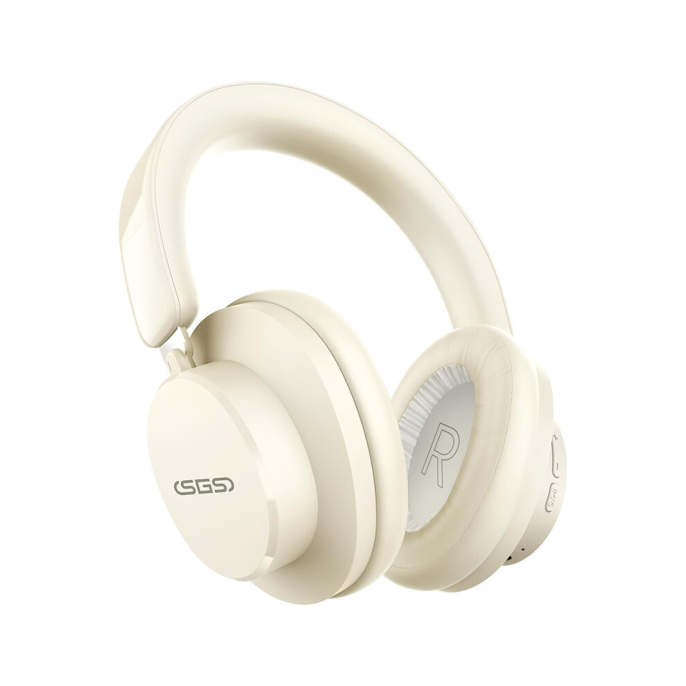 Wireless Noise Cancelling Headphones With Hybrid Anc, Bluetooth 5.3, Deep Bass, Hifi Stereo, White 9455672933483