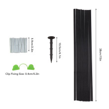 Fibreglass Rod Set with 12 Connectors & 12 Clips