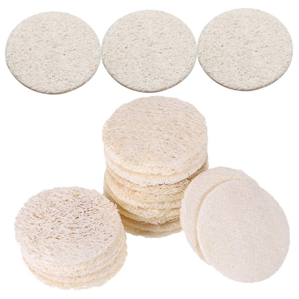 36pcs Natural Loofah Face Pads for Gentle Exfoliation, Reusable Facial Cleansing and Makeup Removal