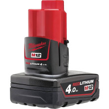 Milwaukee M12B4 4.0Ah Lithium-Ion Battery - Red