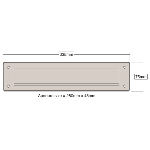 Internal Letter Box Draught Excluder Cover With Brushes & Flap - White PVC 1
