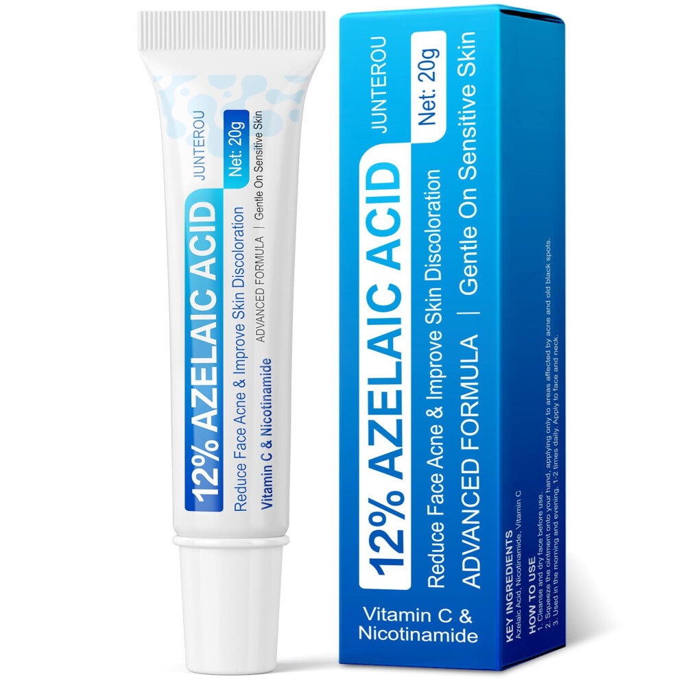 12% Azelaic Acid Serum for Acne and Redness, Face Cream for Dark Spots, Balance Skin Tone 20g