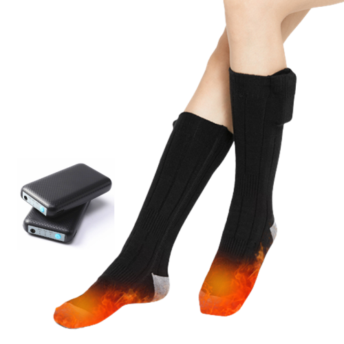 Batterioppvarmede sokker 4000 mAh Black S