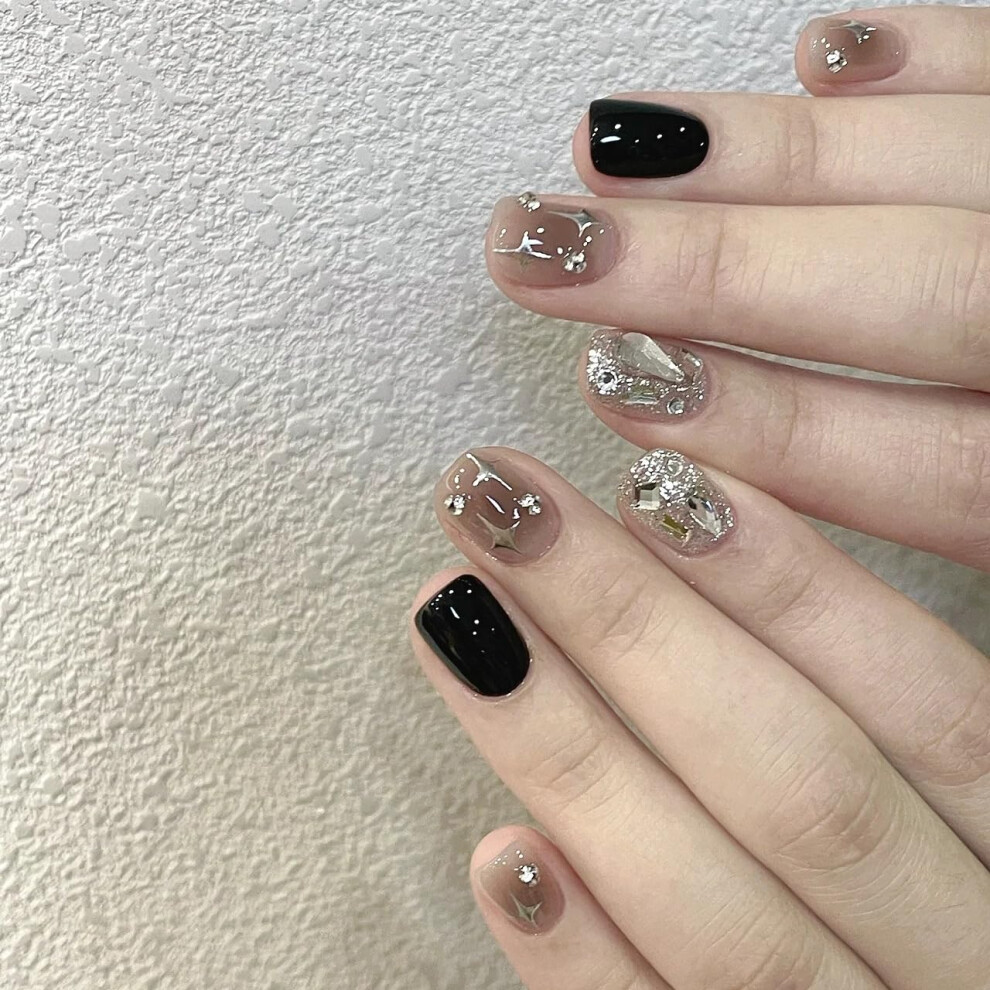 Short Fake Nails XS Size Handmade Nail Art for Special Occasions and Everyday Wear