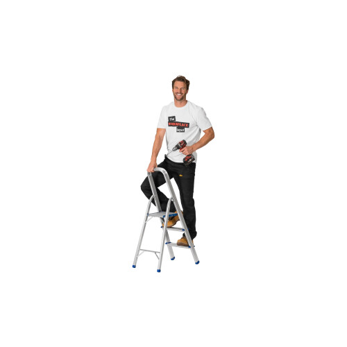 The Workplace Depot 3-Step Aluminium Step Ladder w 1
