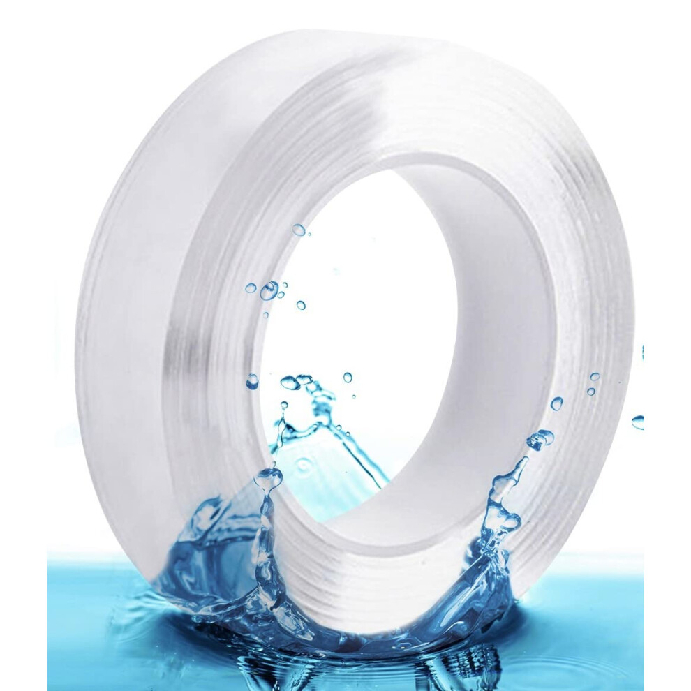 Hybrid Minds Strong Double Sided Tape Heavy Duty | 5M Length, 2Mm Thick | Picture Hanging Strip, Nano Tape 5051226602511