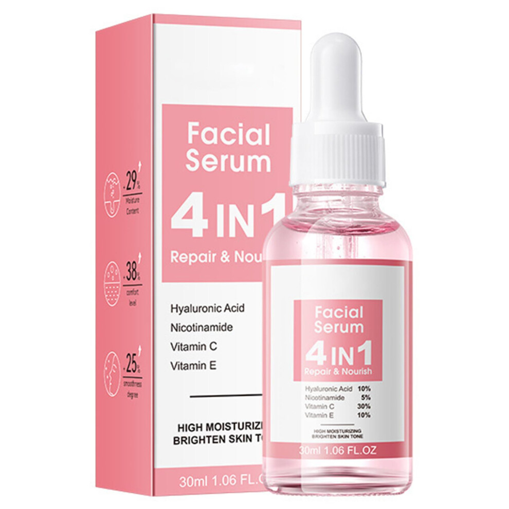 Pink Lightweight Brightening Facial Serum 30Ml With Deep Hydration And Radiance Boost For Women