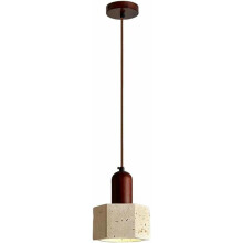 Walnut Wood Pendant Light with Elegant Adjustable Hanging Length for Kitchen Island and Dining Room