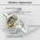 Silver Security Door Lock Set with Adjustable Latch and Privacy Handle, Bedroom Entrance/Exit Locks 4