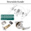 Silver Security Door Lock Set with Adjustable Latch and Privacy Handle, Bedroom Entrance/Exit Locks 5