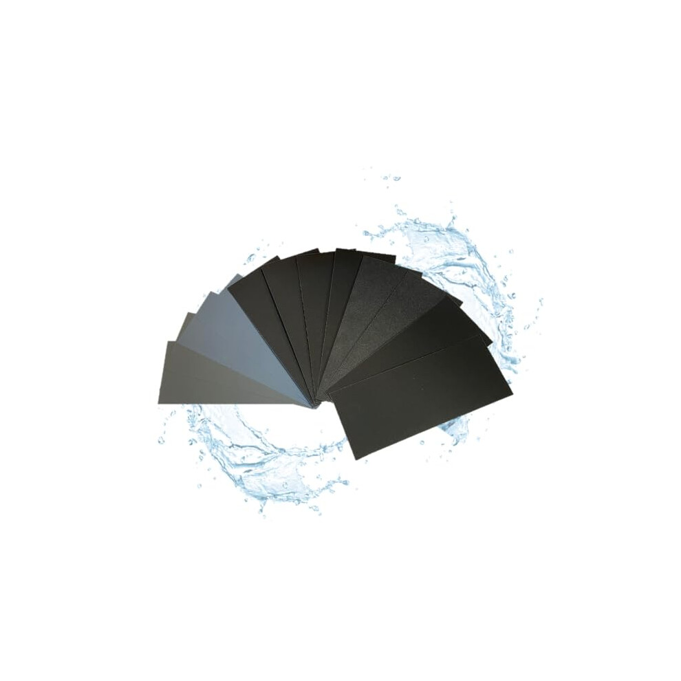 Aventurine 12Pcs Sandpaper 800 To 5000 Grits Wet And Dry Sandpaper 9X3 5005730739287
