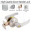 Silver Security Door Lock Set with Adjustable Latch and Privacy Handle, Bedroom Entrance/Exit Locks 6
