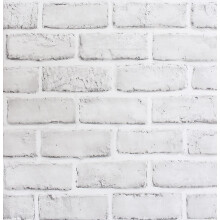 ZHMRROAD White Brick Wallpaper Peel and Stick Vintage Rustic 3D Brick Effect Self Adhesive Wallpaper for Living Room Bedroom Fireplace Feature Wall D