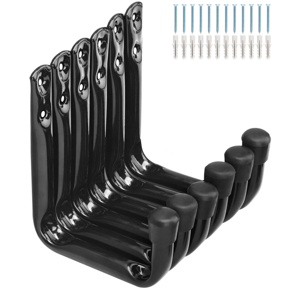 Garage Hooks, 6 Pcs Utility Hooks For Hanging Heavy Duty Items, Chair Storage Hooks, Wall Mounted Garage Hanger Brackets Hooks For Ladder, Bike, Hose 5051226577338