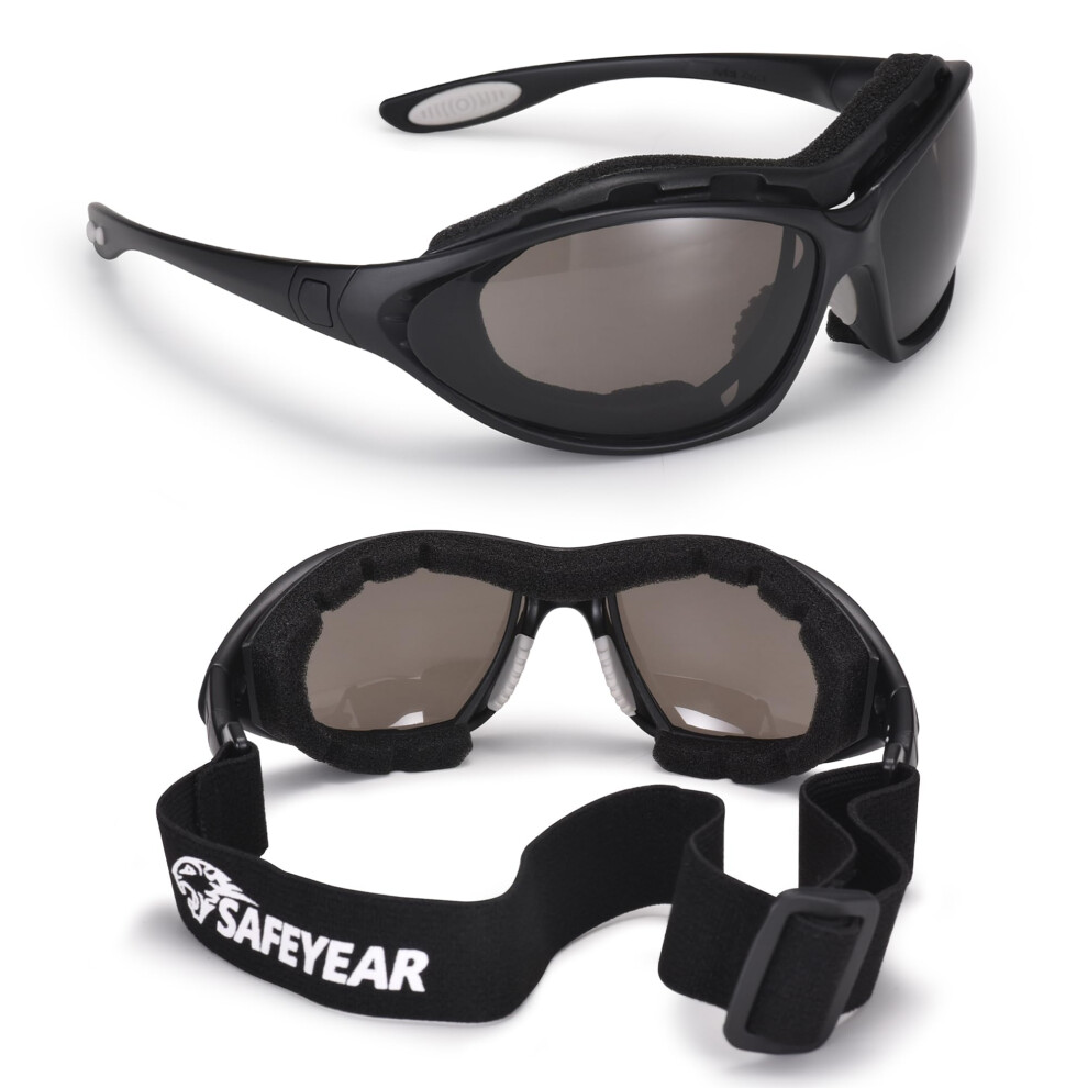 Safeyear Safety Glasses With Dark Anti-Fog And Anti-Scratch Lenses,Uv400 Lenses,Tinted Safety Goggles For Work For Diy, Lab Chemistry, Cycling Sports 5002209700762