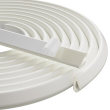 10M White V-Shape Foam Weather Seal Strip Draught Excluder for Door Frame and Small Gaps,Anti-Collision Self Adhesive Soundproof Windproof Dustproof
