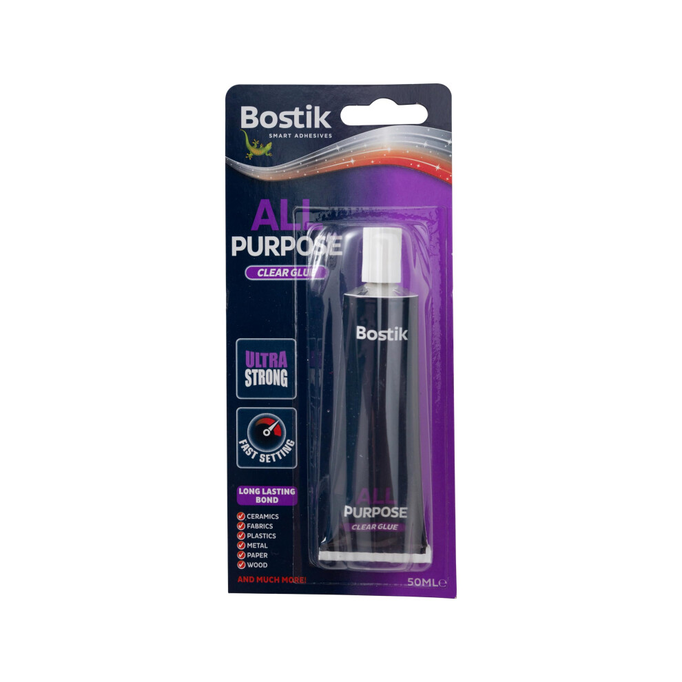 Bostik All Purpose 50Ml - Ultra Strong - Fast Setting - Clear Glue For Minor Household Repairs 5006102097431