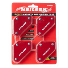 Neilsen CT1930 4pc Magnetic Welding Holders - 45/90/135 Angles - Supports Up to 10lb Weight - Welding Aids for Precision and Stability