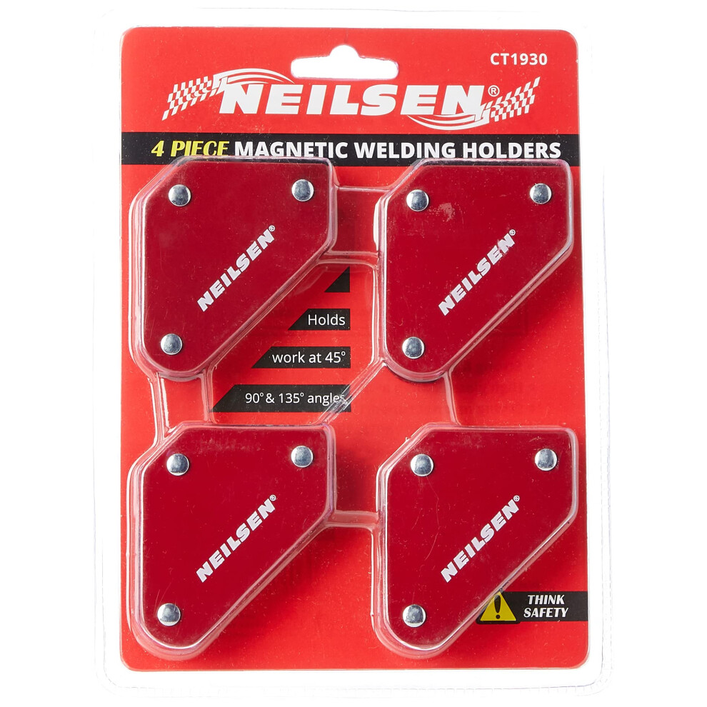 Neilsen Ct1930 4Pc Magnetic Welding Holders - 45/90/135 Angles - Supports Up