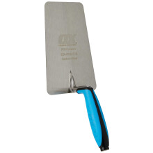 OX PRO Series Plasterers / Builders Carbon Steel Bucket Trowel with Dura grip Soft handle– 7” Large