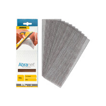 Mirka Abranet net sandpaper strips 80x230 mm/Hook & loop/Grit P80 / 10 pcs / AE175F1080 / for dust-free sanding of wood, walls, metal, aluminium