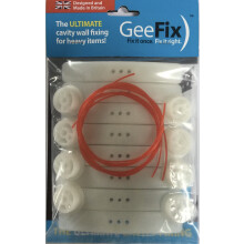 GeeFix Plasterboard Cavity Wall Fixings Hollow Wall Anchors Heavy Duty (Pack of 8 Fixings)