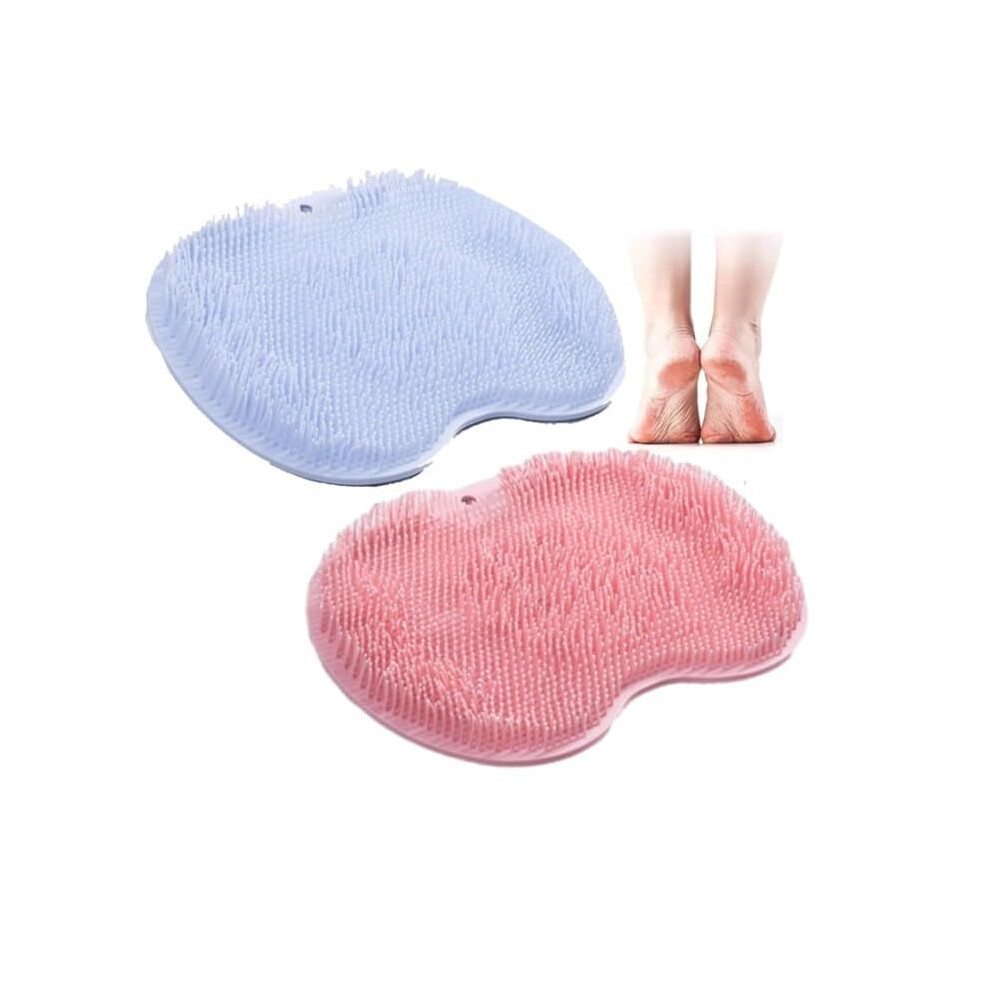 Silicone Foot Scrubber Mat with Suction Cups for Hands Foot Cleaning and Gentle Back Exfoliation