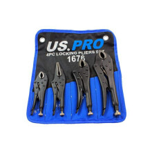 US PRO 4pc Locking Pliers Set 5" 6.5" 7" 10" Mole Vice Clamp 1676