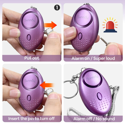 SUNMAY Personal Alarm, 5 Packs 140DB Personal Secu 2
