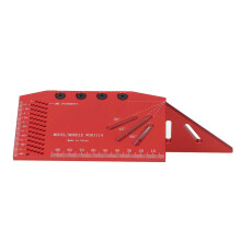 Règle quadratique multifonction en aluminium GD1114, angle de 30 à 90 mitre, outil de mesure 3D