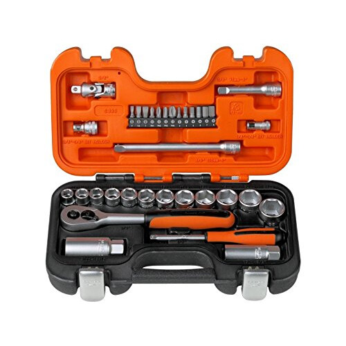 Bahco Bahco S330 Socket Set 34 Piece 1/4 and 3/8 Square 1